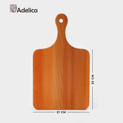 Доска разделочная Adelica «Для подачи», 35×21×1,6 см, с ручкой, массив бук