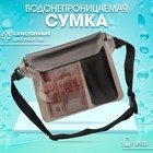 Сумка поясная, водонепроницаемая, чёрная, 22×18 см - Фото 1