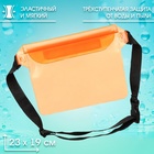 Сумка поясная, водонепроницаемая, оранжевая, 22×18 см - Фото 3