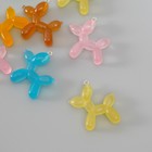 Подвеска для творчества акрил "Воздушный шарик - Собачка" МИКС сияние 3,9х3,7х1 см (комплект 8 шт) - фото 24079161