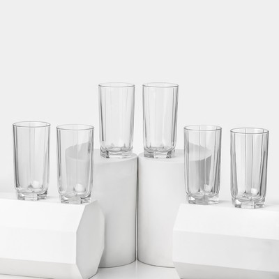 Набор стеклянных стаканов «Стиль», 280 мл, 6 шт
