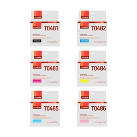 Комплект струйных картриджей EasyPrint IE-T0487_SET (T0481) для Epson, цвет черный,голубой   1053588
