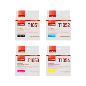 Комплект струйных картриджей EasyPrint IE-T1055_SET (T0735;T1055) для Epson, цвет черный,го   105358