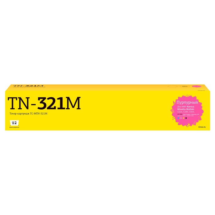 Лазерный картридж T2 TC-MTN-321M для Konica-Minolta BizHub C224/C284/C364 (25000 стр.) пурп   105359 - Фото 1