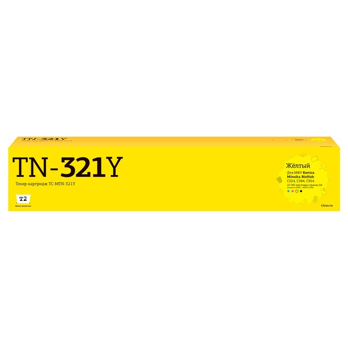 Лазерный картридж T2 TC-MTN-321Y  для Konica-Minolta BizHub C224/C284/C364 (25000 стр.) жел   105359 - Фото 1