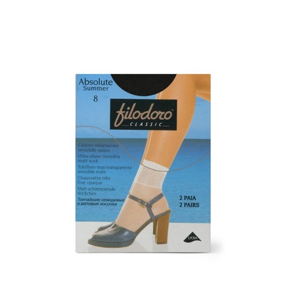 Синтетические носки FilCl Absolute Summer 8, размер единый, цвет nero, 2 пары