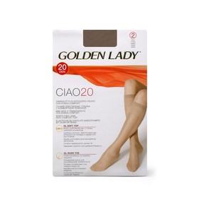 Гольфы женские GOLDEN LADY Ciao 20, размер единый, цвет daino, 2 пары