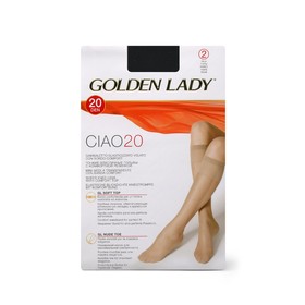 Гольфы женские GOLDEN LADY Ciao 20, размер единый, цвет nero, 2 пары