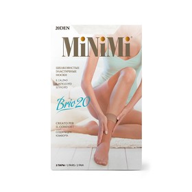 Носки женские MiNiMi Brio 20, размер единый, цвет bianco, 2 пары