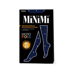 Гольфы женские MiNiMi Micro pois 70, размер единый, цвет blu scuro