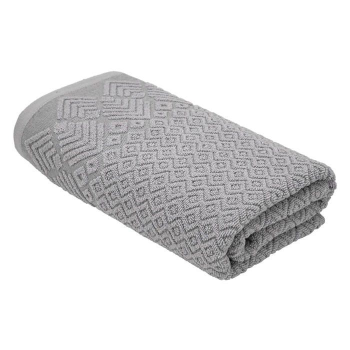 Махровое полотенце, размер 50x80 см, цвет серый - Фото 1