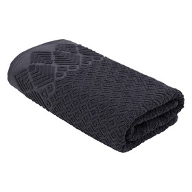 Полотенце махровое «Ромб», 450 гр, размер 50x80 см, цвет тёмно-серый