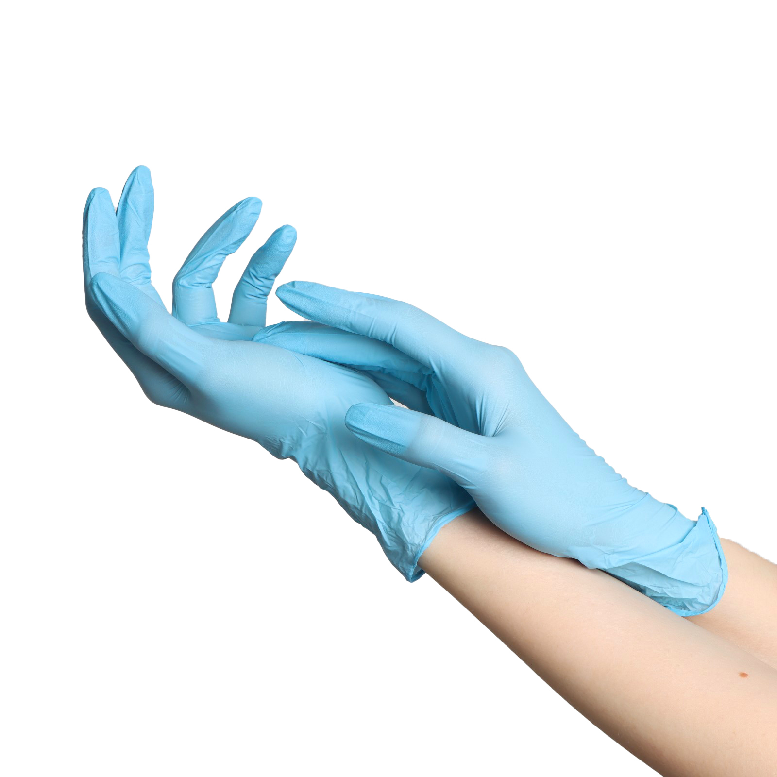 Перчатки ZKS нитриловые Intro Duplex голубые 3 гр размер M 100 100 пар ...