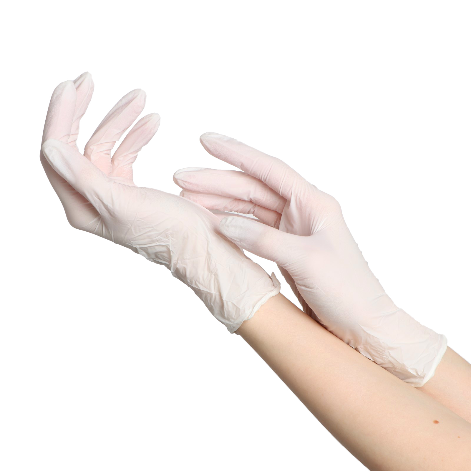 Перчатки ZKS нитриловые Intro white белые 3,5 гр размер L 50 пар/уп ...