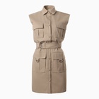 Платье женское MINAKU: Safari  мини цвет бежевый ,р-р 42 10366601