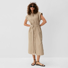 Платье женское MINAKU: Safari  миди цвет бежевый ,р-р 42 - фото 321629174