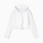 Комплект женский (лонгслив с капюшоном, брюки) MINAKU: Casual Collection цвет белый, р-р 42 - Фото 2