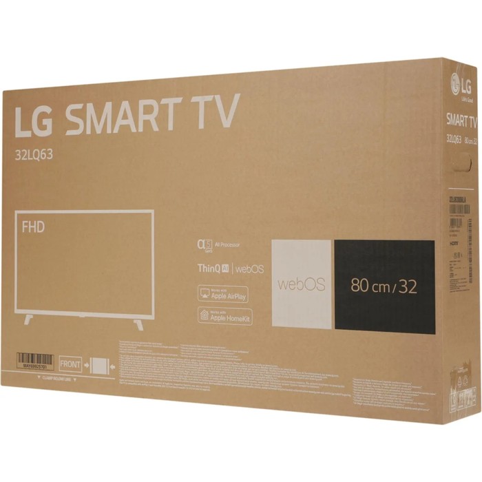Телевизор LG 32LQ63006LA, 32", 1920x1080,DVB-/T2/C/S2,HDMI 2,USB 1, smart tv, чёрный - фото 51566774
