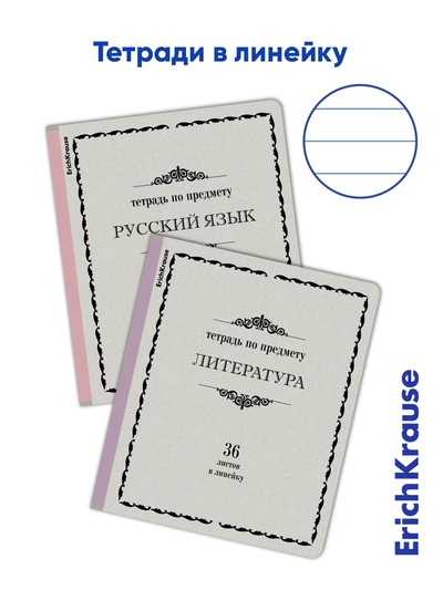 Набор предметных тетрадей ErichKrause «Академкнига», 12 предметов, 36 листов, со справочным материалом, обложка из мелованного картона