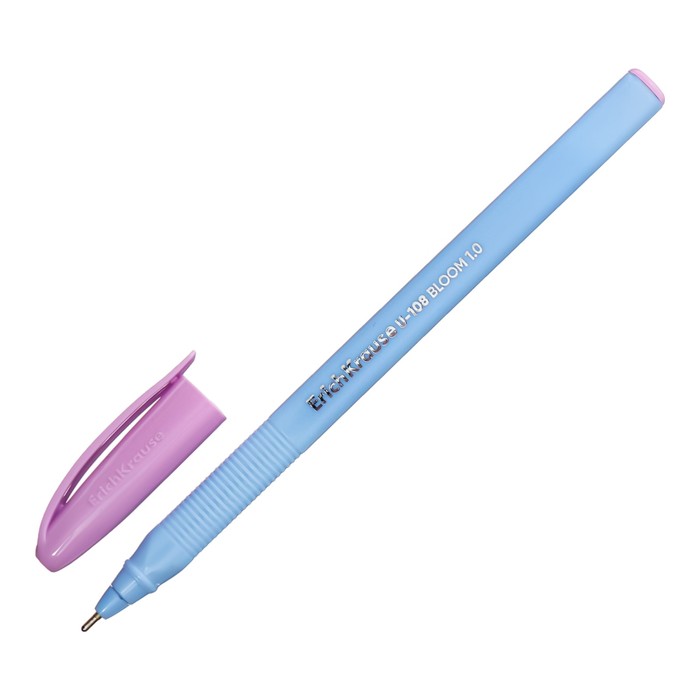 Ручка шариковая, ErichKrause, U-108 Stick "Pastel Bloom" узел 1.0 мм цвет синяя