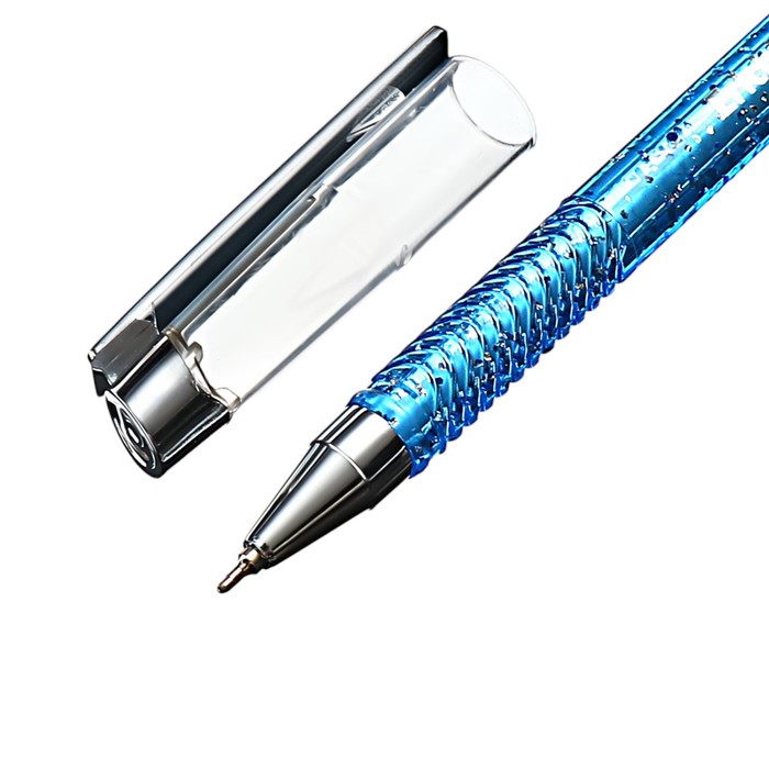 Ручка шариковая, ErichKrause, ULTRA-20 Stick Glitter узел 0.7 мм цвет синяя