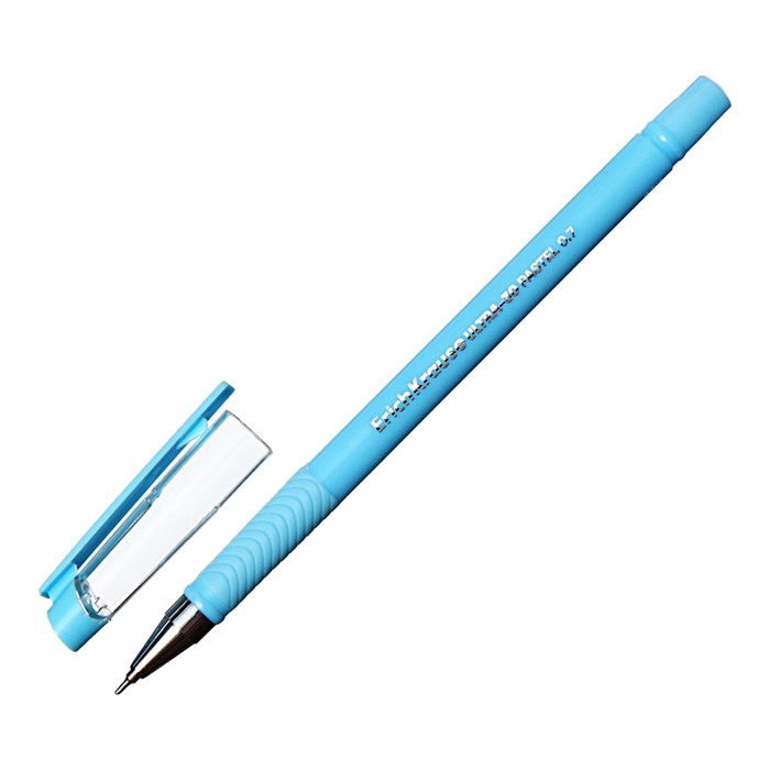 Ручка шариковая, ErichKrause, ULTRA-30 Stick&Grip Pastel" узел 0.7 мм цвет синяя