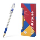 Ручка шариковая, ErichKrause L-30, Gold Stick&Grip Classic, игольчатый узел 0.7 мм, синяя, резиновый держатель, микс - фото 321580826