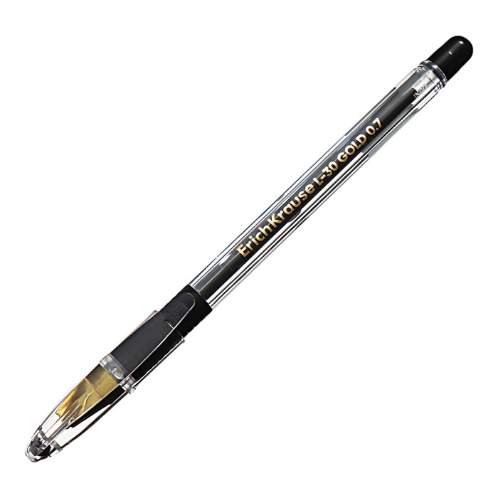Ручка шариковая, ErichKrause, L-30 Gold Stick&Grip Classic узел 0.7 мм мм цвет черная
