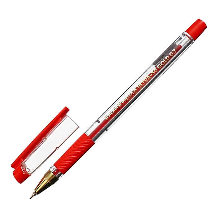 Ручка шариковая, ErichKrause, L-30 Gold Stick&Grip Classic узел 0.7 мм мм цвет красная