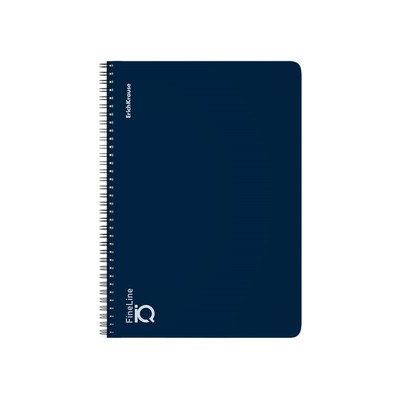 Тетрадь B5 100 листов клетка на спирали, ErichKrause "IQ FineLine Classic", пластиковая обложка, цвет синий