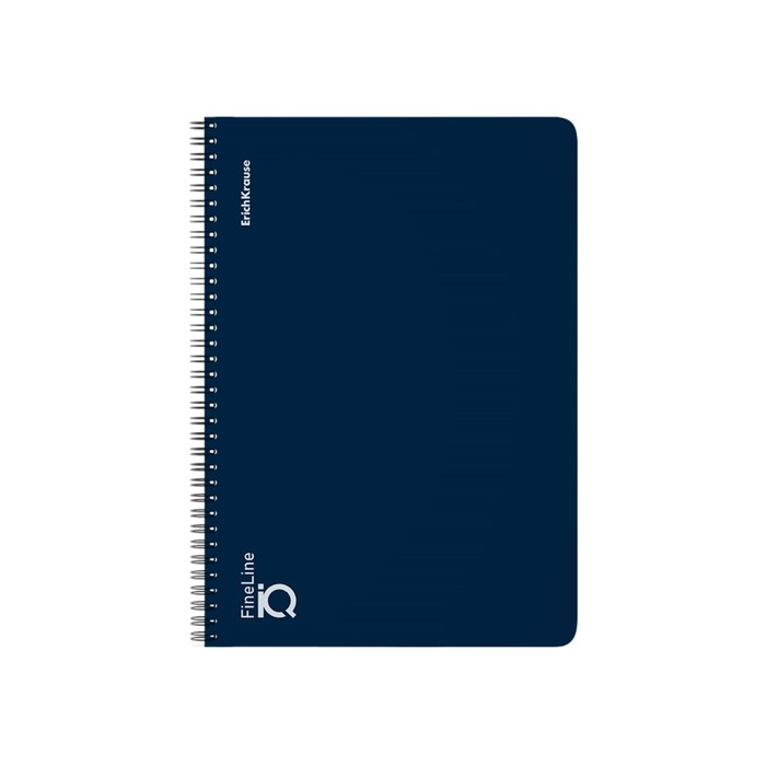 Тетрадь B5 100 листов, клетка на спирали, ErichKrause, "IQ FineLine Classic" пластиковая обложка синяя - Фото 1