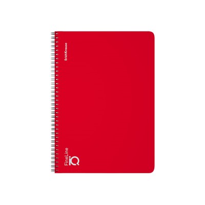 Тетрадь B5 100 листов клетка на спирали, ErichKrause "IQ FineLine Classic", пластиковая обложка, цвет красный