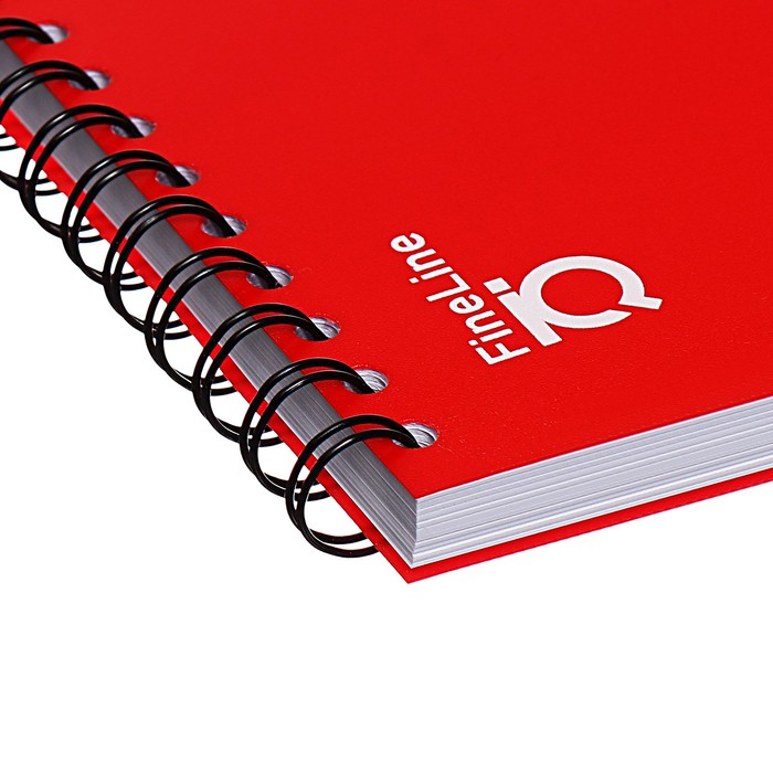 Тетрадь B5 100 листов, клетка на спирали, ErichKrause, "IQ FineLine Classic" пластиковая обложка красный