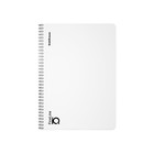 Тетрадь B5 100 листов, клетка на спирали, ErichKrause, "IQ FineLine Classic" пластиковая обложка белый - Фото 1