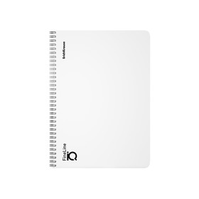 Тетрадь B5 100 листов, клетка на спирали, ErichKrause, "IQ FineLine Classic" пластиковая обложка белый