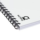 Тетрадь В5 на спирали, 100 листов в клетку, ErichKrause IQ FineLine Classic, пластиковая обложка, блок офсет 100% белизна, белая (комплект 2 шт) - фото 25480540