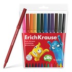 Фломастеры 12 цветов, ErichKrause Jolly Friends Super Washable, вентилируемый колпачок, МИКС - Фото 2