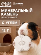Минеральный камень для грызунов «Пижон», яблоко с углем, 70 г - Фото 1