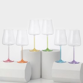 Набор стеклянных бокалов RAINBOW FRESH, 400 мл, декор, 6 шт