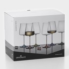 Набор стеклянных бокалов для вина RAINBOW FRESH, 600 мл, декор, 6 шт - фото 4455996