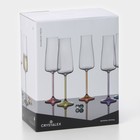 Набор стеклянных бокалов для шампанского RAINBOW FRESH, 210 мл, декор, 6 шт - фото 4456004