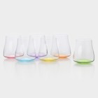Набор стеклянных стаканов RAINBOW FRESH, 350 мл, декор, 6 шт - фото 321607119