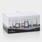 Набор стеклянных стаканов RAINBOW FRESH, 400 мл, декор, 6 штук - фото 4456016