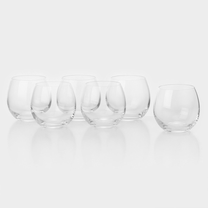 Набор стеклянных стаканов «Пион», 380 мл, 6 шт - Фото 1
