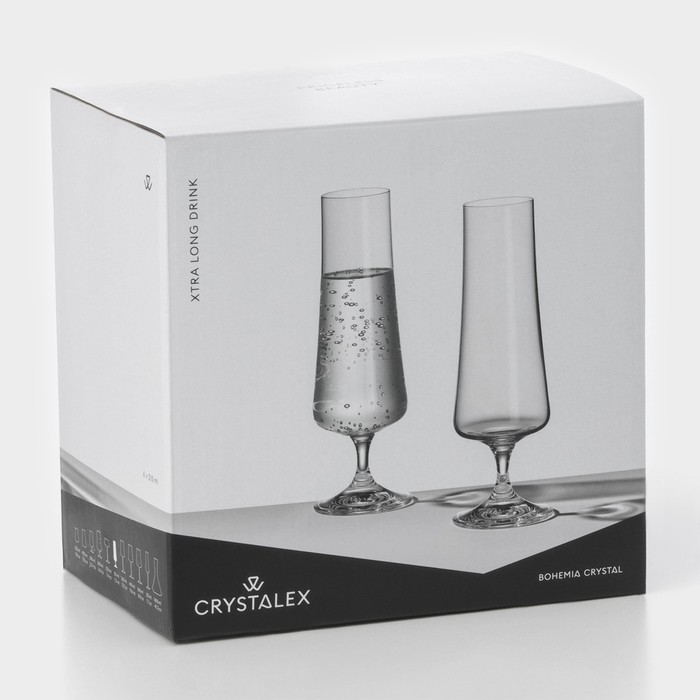 Набор стеклянных бокалов для шампанского «Экстра», 215 мл, 6 шт - фото 1928638979