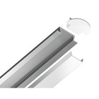 Профиль алюминиевый встраиваемый Ambrella Illumination Alum Profile, GP1001AL, 2000х6.8х21.5 мм, цвет серебро, матовый рассеиватель - Фото 3