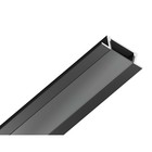 Профиль алюминиевый встраиваемый Ambrella Illumination Alum Profile, GP1001BK/BK, 2000х6.8х21.5 мм, цвет чёрный, чёрный рассеиватель - Фото 3