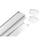 Профиль алюминиевый встраиваемый Ambrella Illumination Alum Profile, GP1001WH, 2000х6.8х21.5 мм, цвет белый, матовый рассеиватель - Фото 5