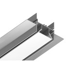 Профиль алюминиевый для натяжного потолка Ambrella Illumination Alum Profile, GP4000AL, 2000х34х72.2 мм, цвет серебро, матовый рассеиватель - Фото 2
