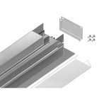 Профиль алюминиевый для натяжного потолка Ambrella Illumination Alum Profile, GP4000AL, 2000х34х72.2 мм, цвет серебро, матовый рассеиватель - Фото 5